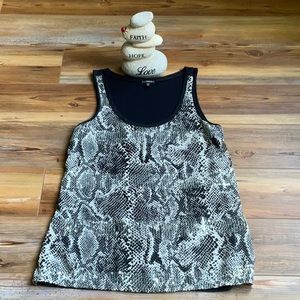 💖Express black & tan snake skin print tank with sequins
